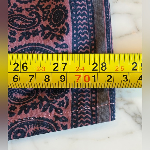 BNWT NATALIE MARTIN Voluminous Paisley Stripe Cotton Top XL Navy/Pink/Gray - Picture 12 of 16